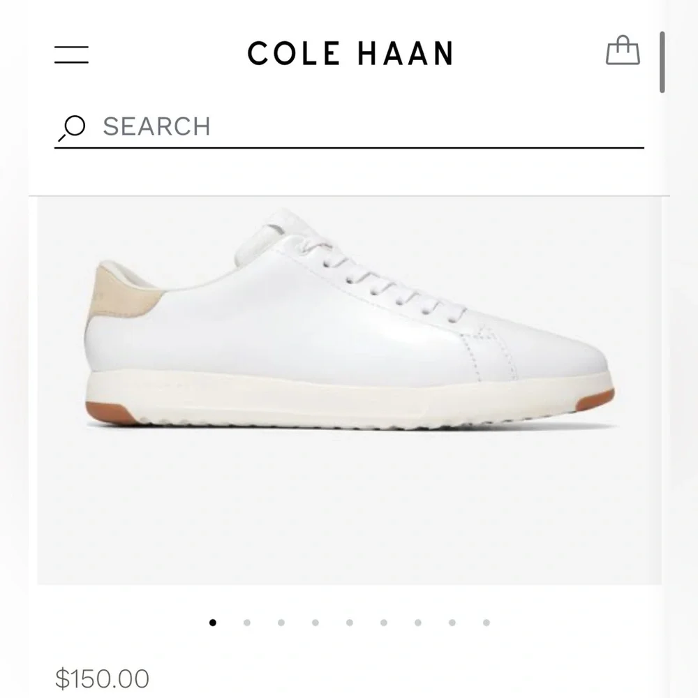 Cole Haan Light Gray Leather Sneakers